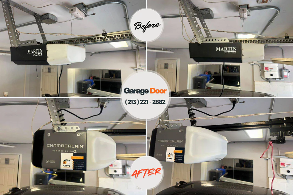 Before and after: garage door repair North Pekin, IL